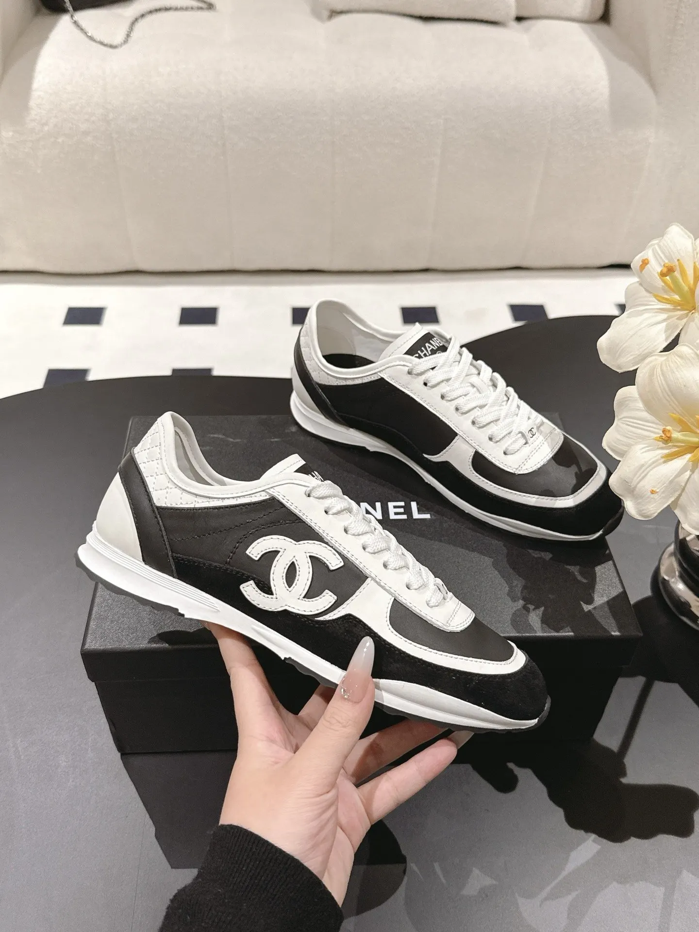 CHANEL sheepskin casual shoes