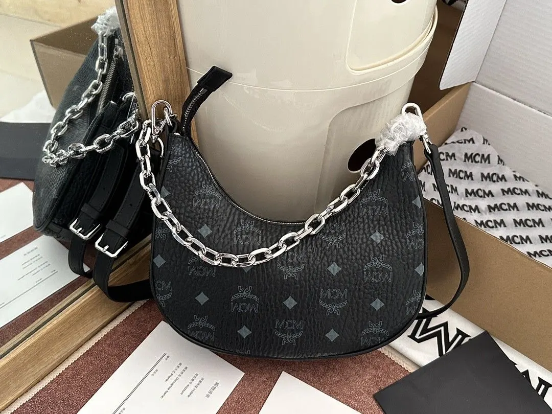 Black Hobo Shoulder Bag Vintage Leather