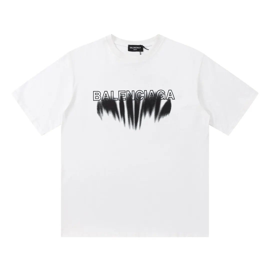 Balenciaga Black Short Sleeve T-Shirt Loose Casual