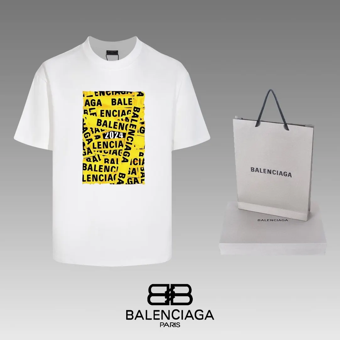 Balenciaga Black Short Sleeve T-Shirt Loose Casual