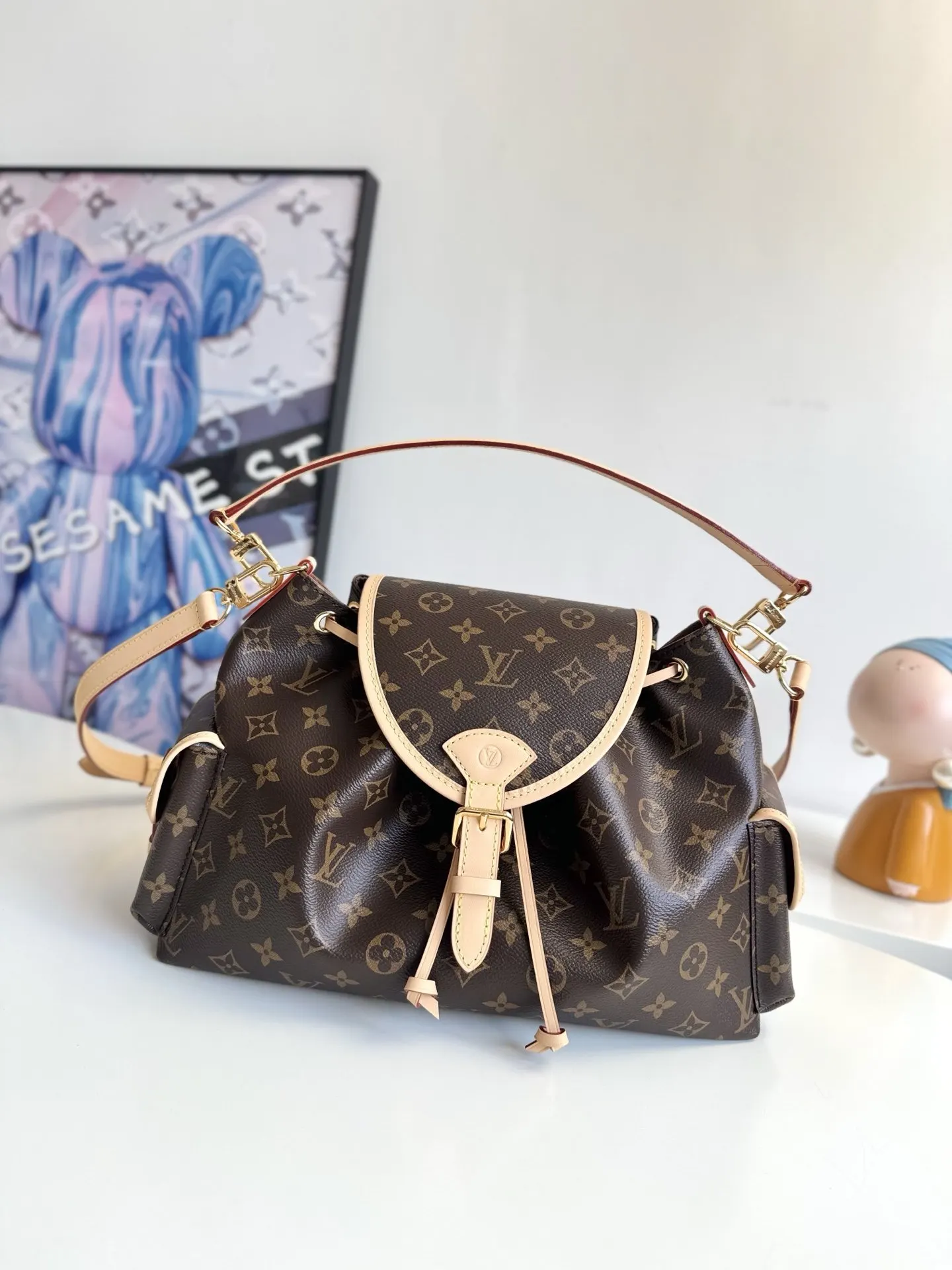 LV 帆布 雙肩包 实用雙肩款