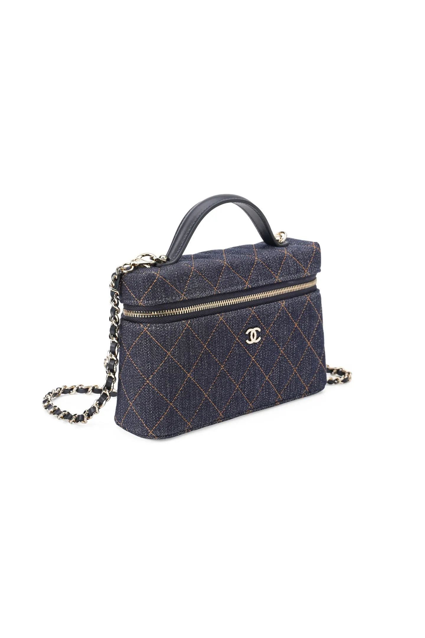 CHANEL 牛仔布19 Bag鏈條包 單肩斜挎