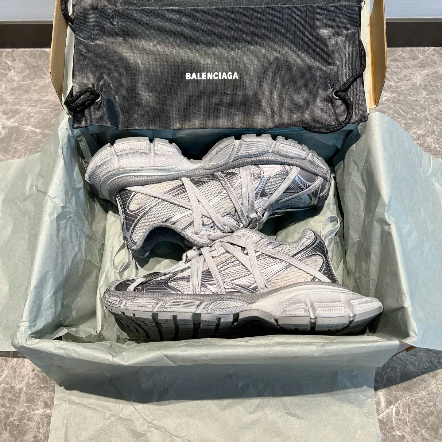 Balenciaga 3XL 銀色 運動鞋 厚底休閒款