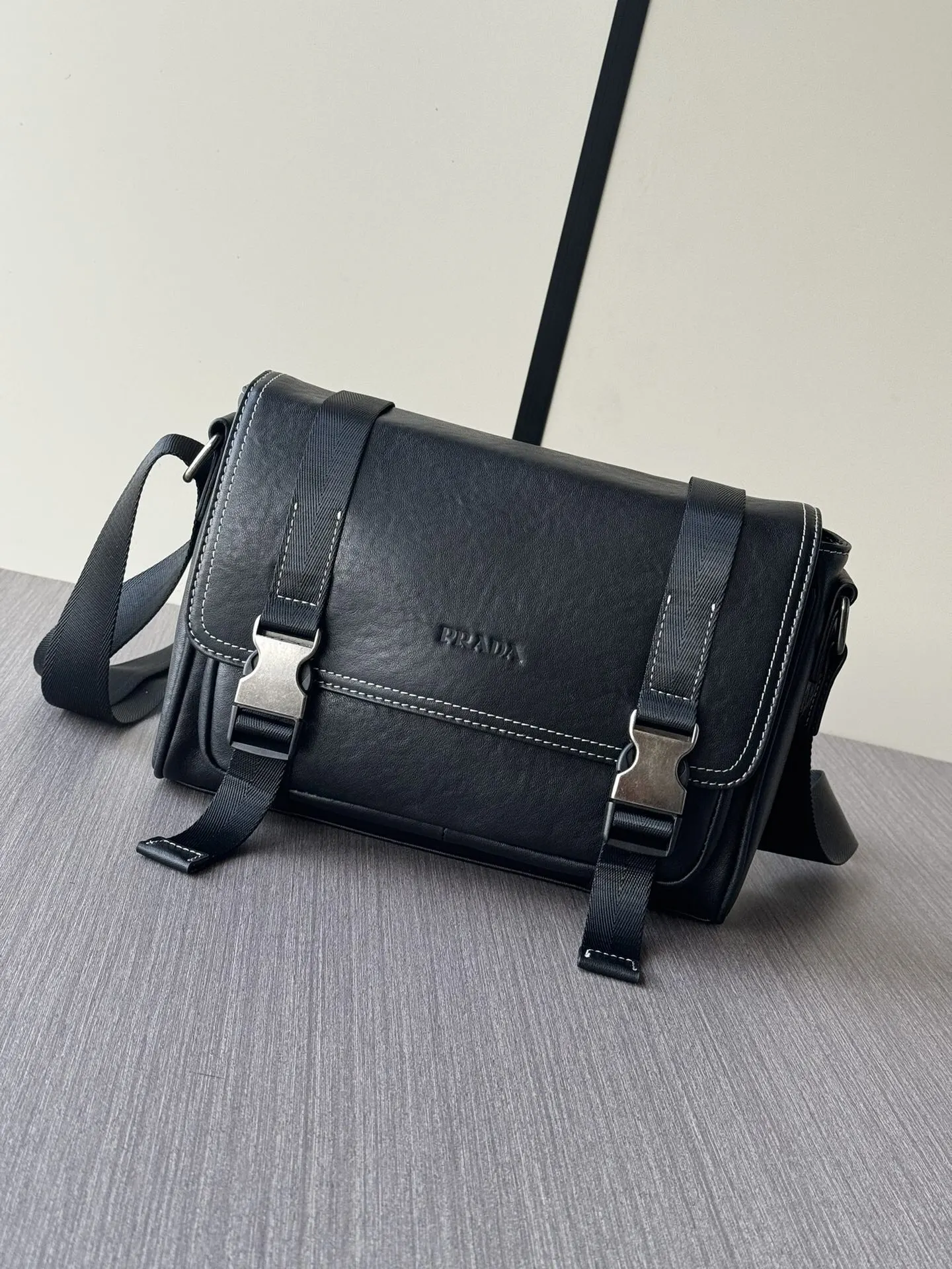 Prada Black Crossbody Bag Commuter Leather