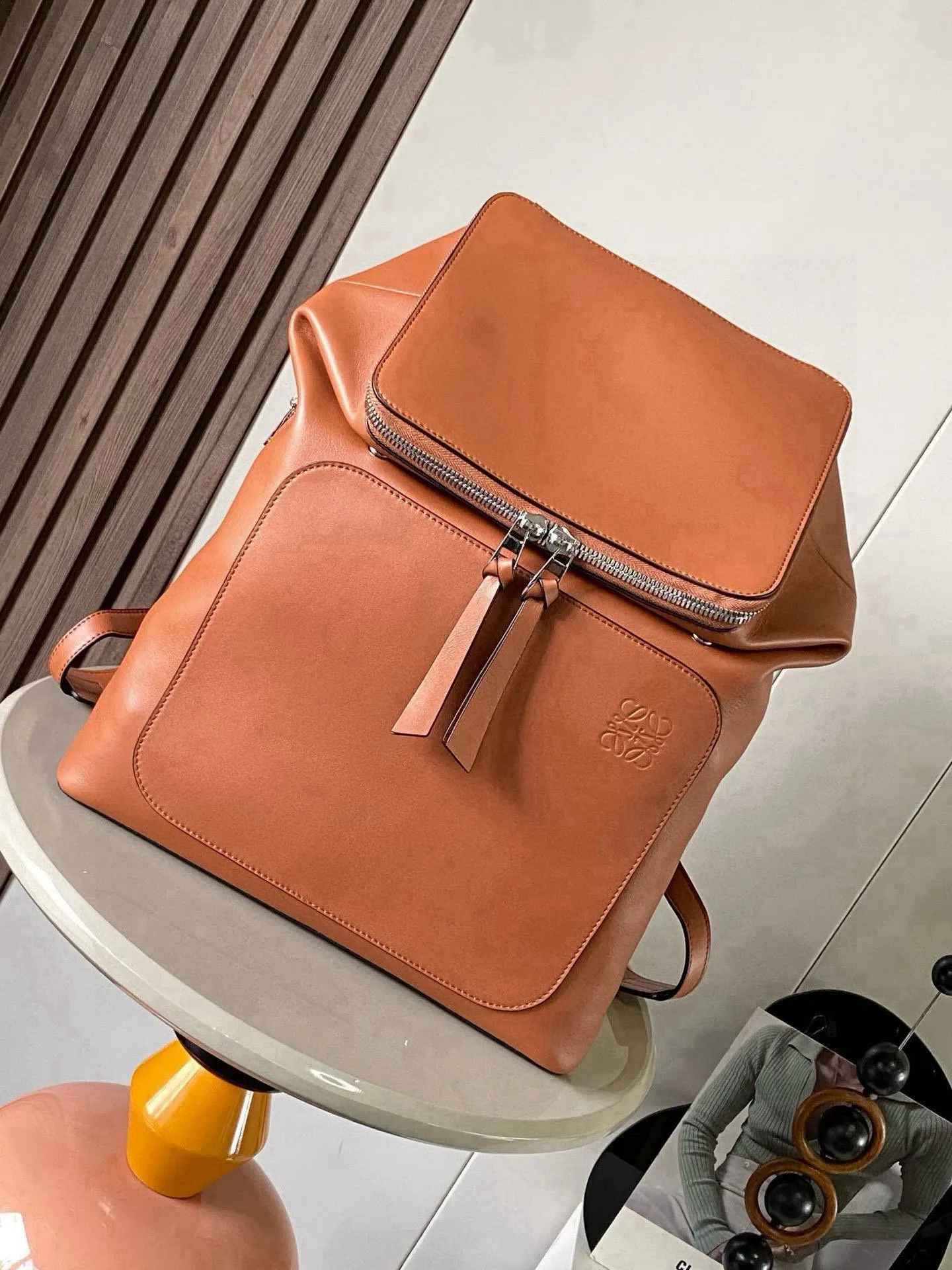 棕色 小牛皮 最新Goya Backpack系列雙肩书包 背包全新 雙肩包 实用雙肩款