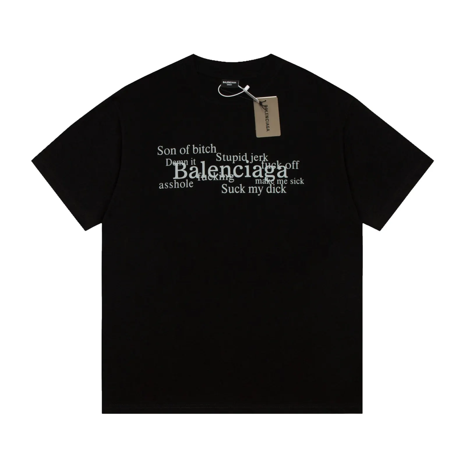 Balenciaga 黑色 短袖T恤 宽松休閒款