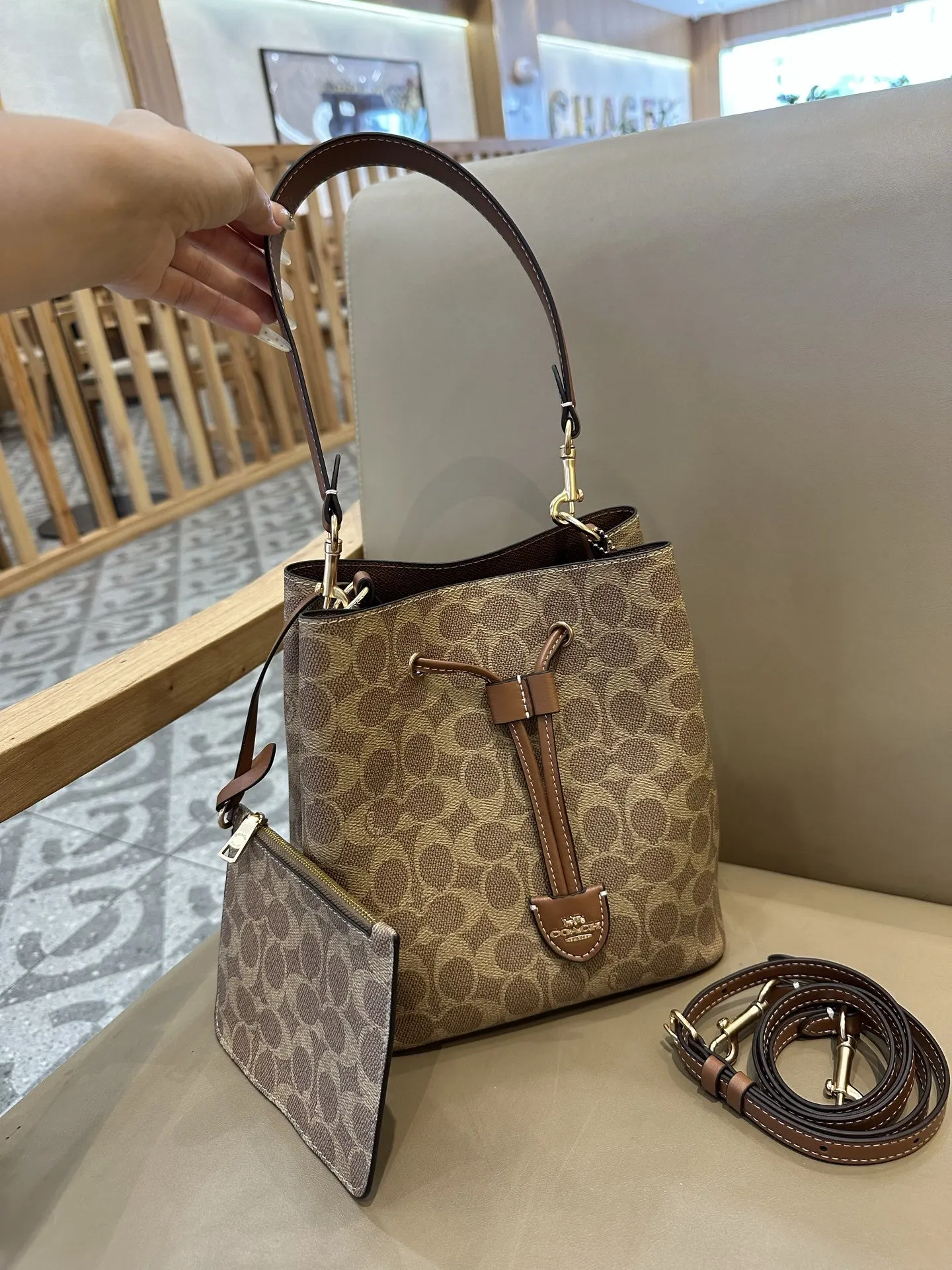 Monogram Hobo Shoulder Bag Vintage