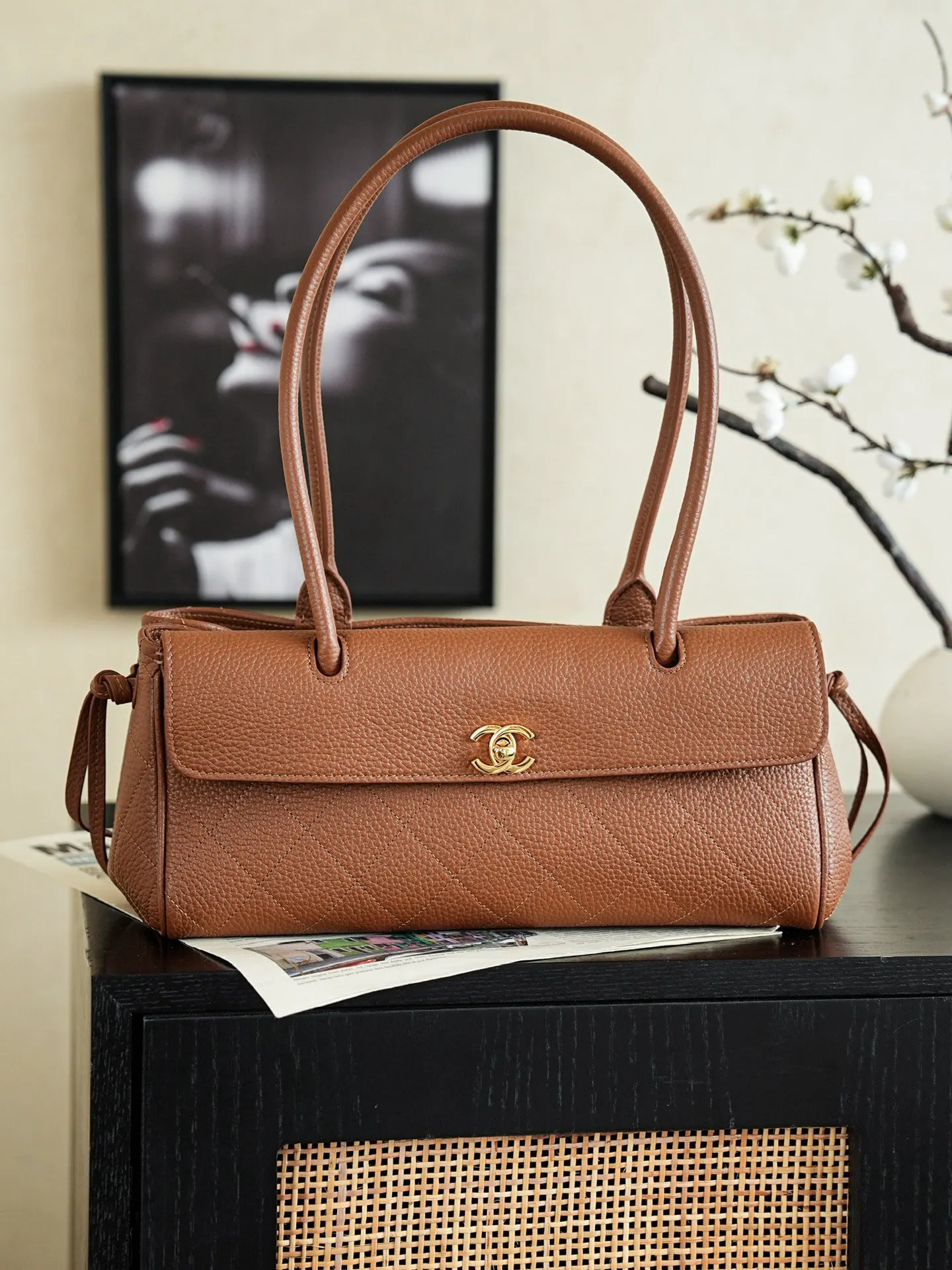 Brown Hobo Shoulder Bag Vintage Classic Leather