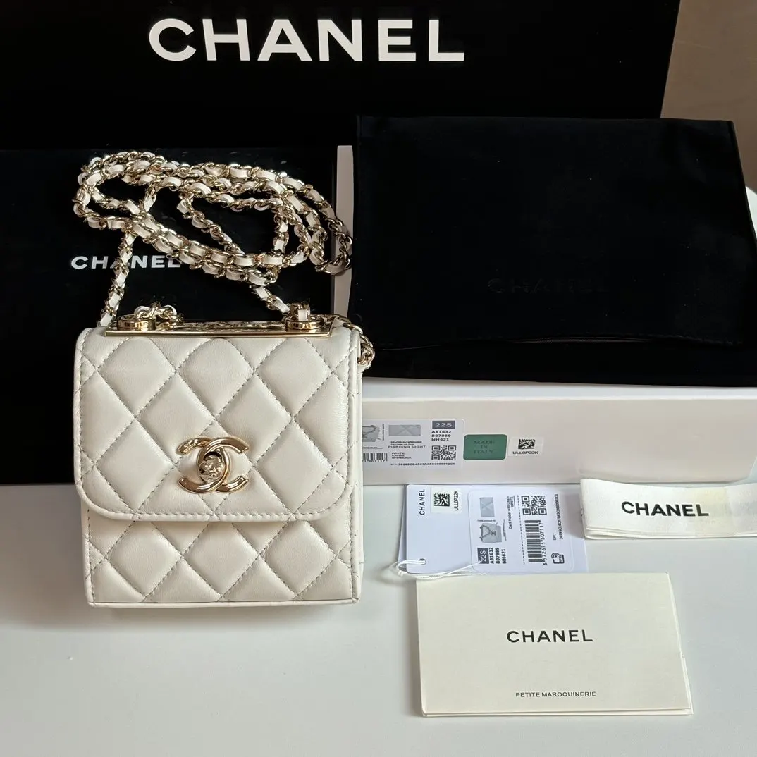CHANEL 小羊皮鏈條包 單肩斜挎