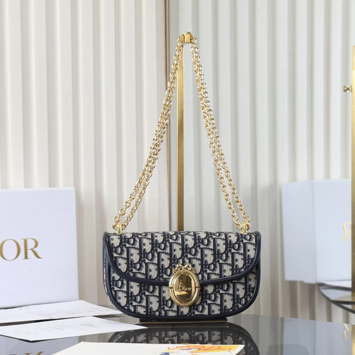 Dior 藍色 鏈條包 精致鏈條款