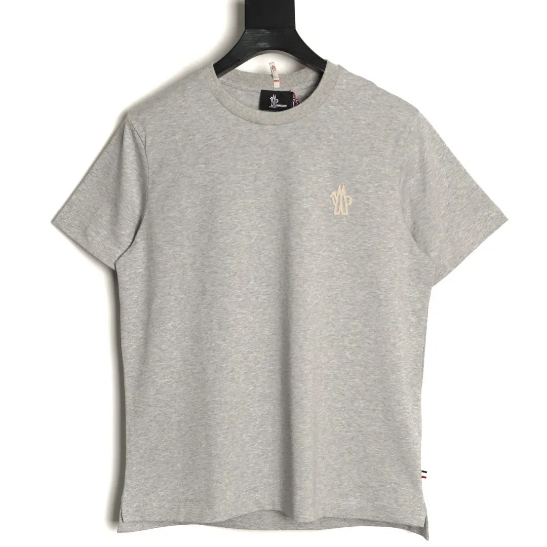 Moncler Embroidery Short Sleeve T-Shirt Daily Versatile Style Image 1 Moncler Embroidery Short Sleeve T-Shirt Daily Versatile Style Image 1