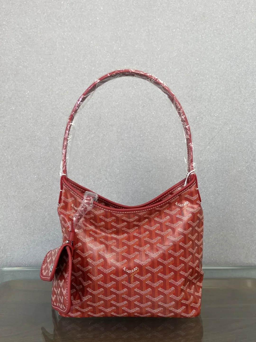Goyard Red Hobo Shoulder Bag Vintage