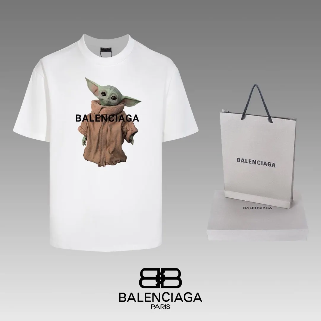Balenciaga Black Short Sleeve T-Shirt Loose Casual
