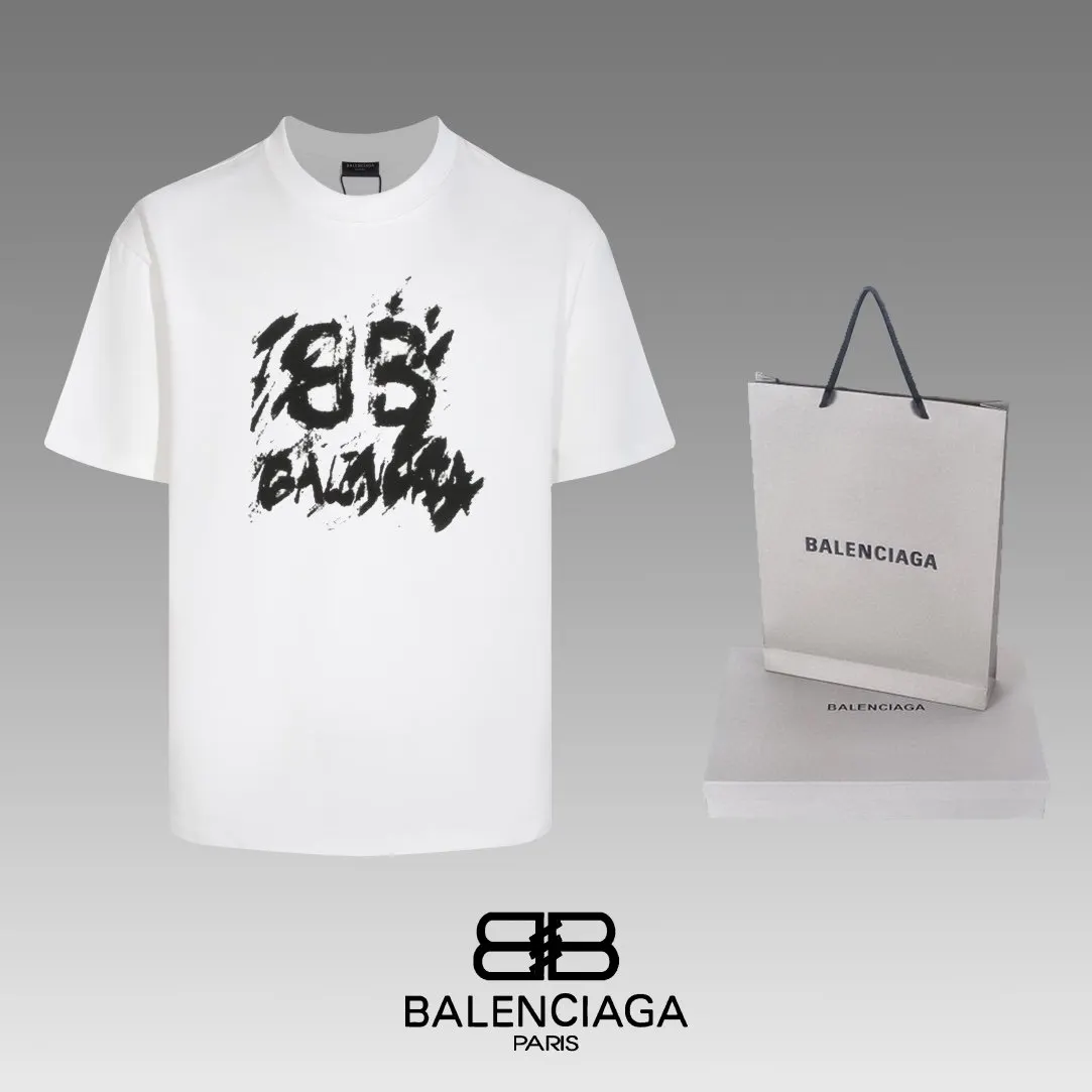 Balenciaga Black Short Sleeve T-Shirt Loose Casual