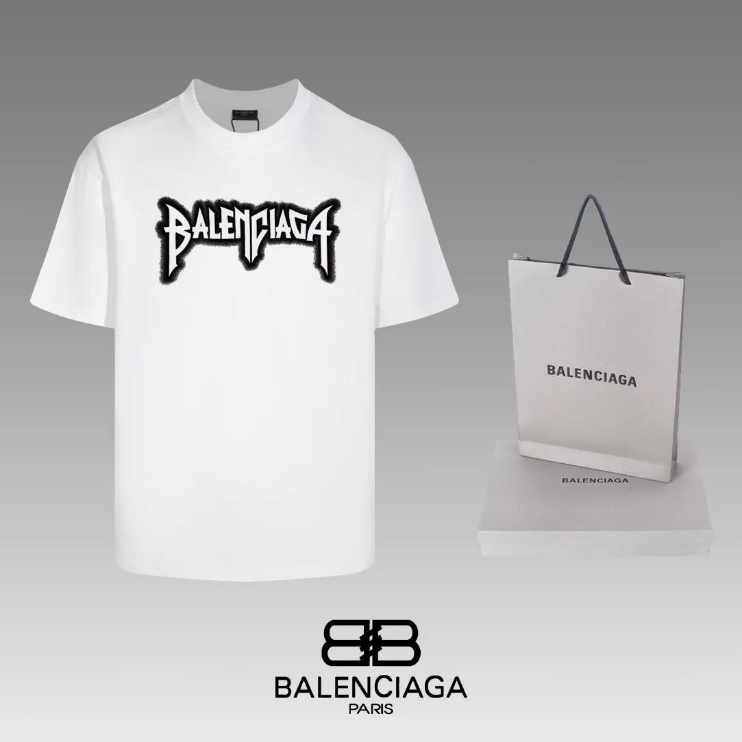 Balenciaga Black Short Sleeve T-Shirt Loose Casual