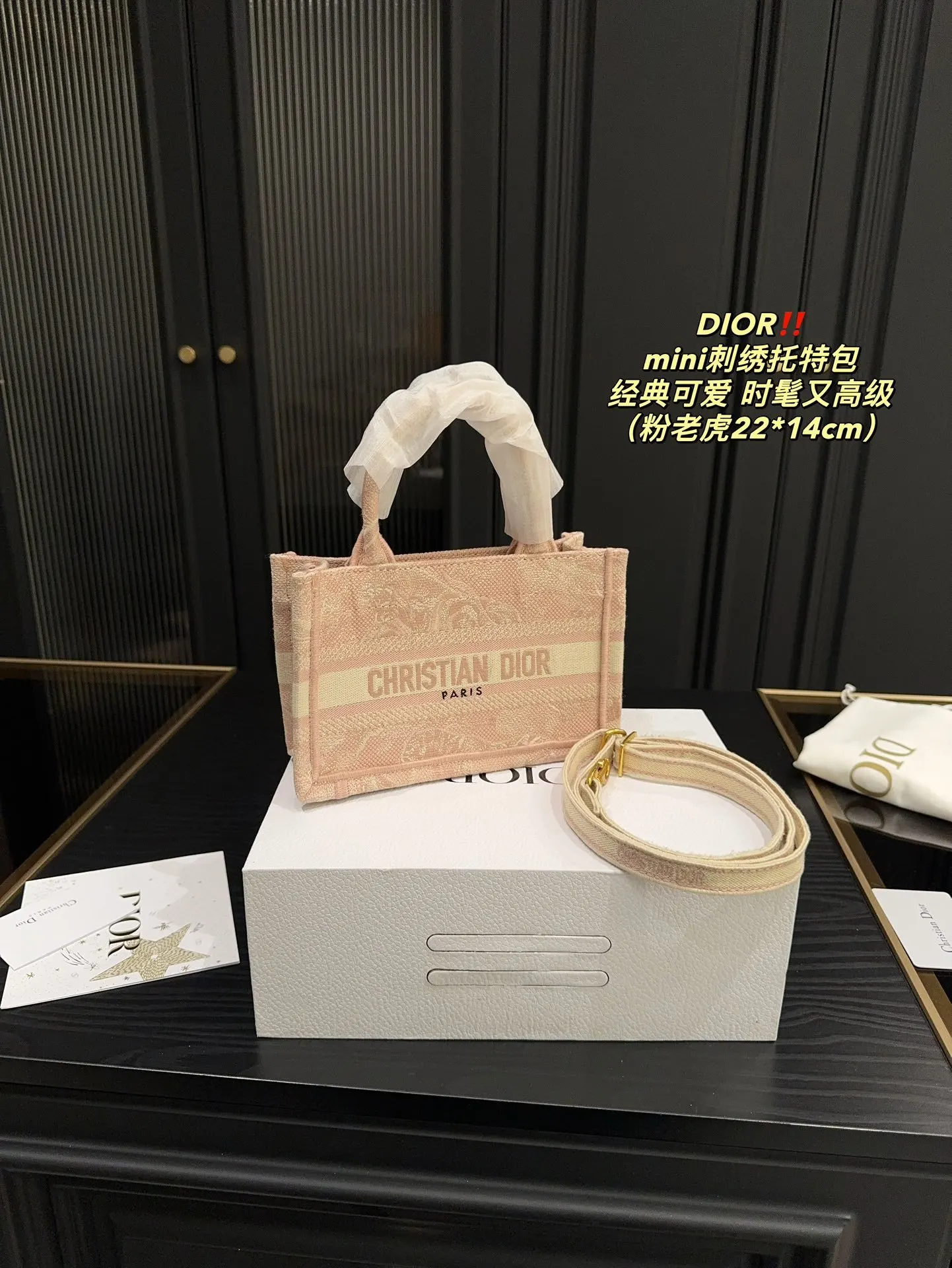 Dior 尺寸 mini刺绣托特包 复 大容量托特款