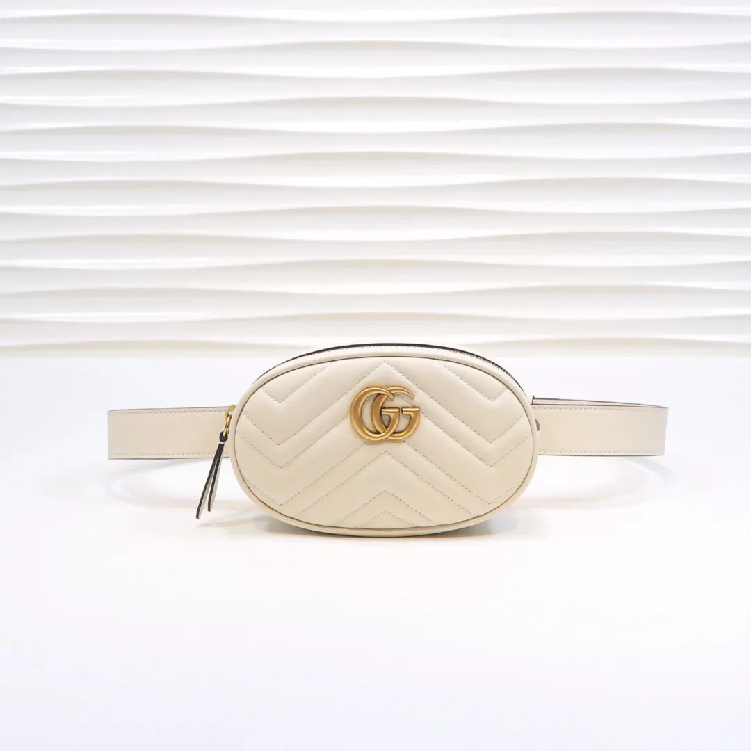 Gucci 白色 腰包 休閒腰包款