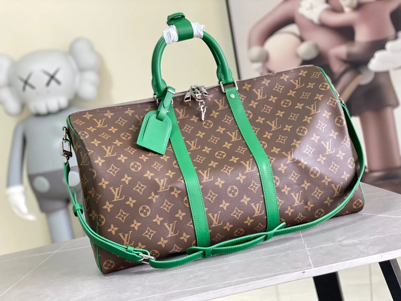 Keepall 金色 牛皮 旅行袋 大容量旅行款
