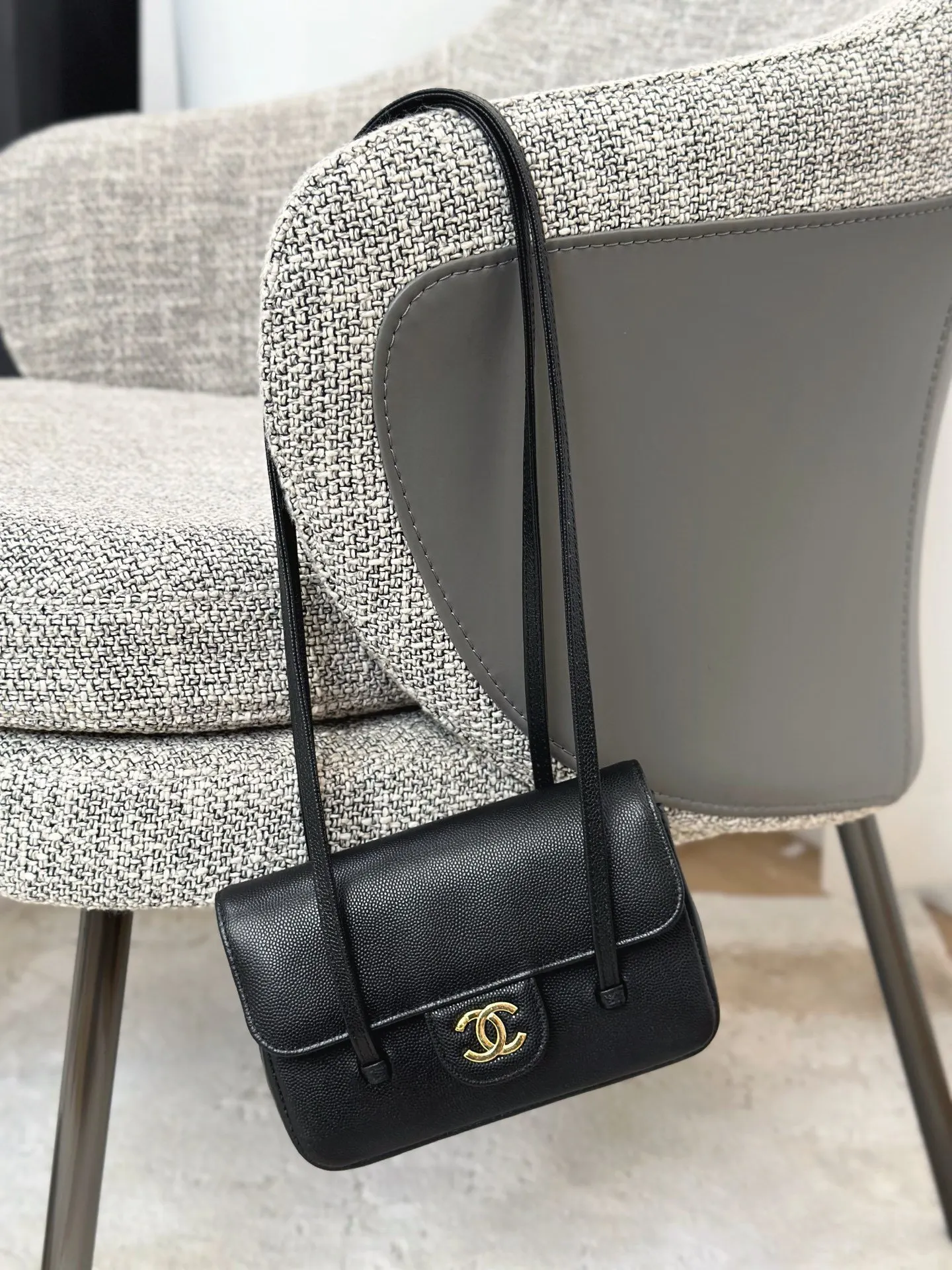 CHANEL 小牛皮Preppy Coco手提包 手提單肩