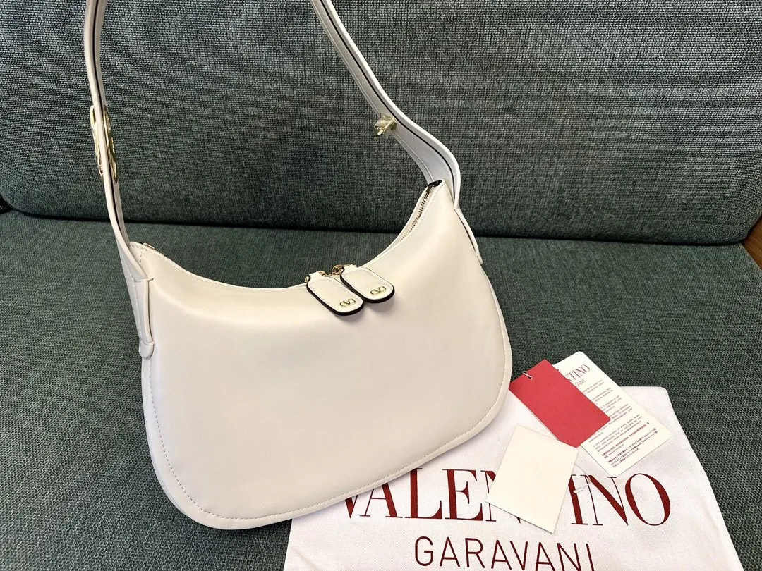 Valentino Hobo 拼色 羊皮 腋下包 复古腋下背款