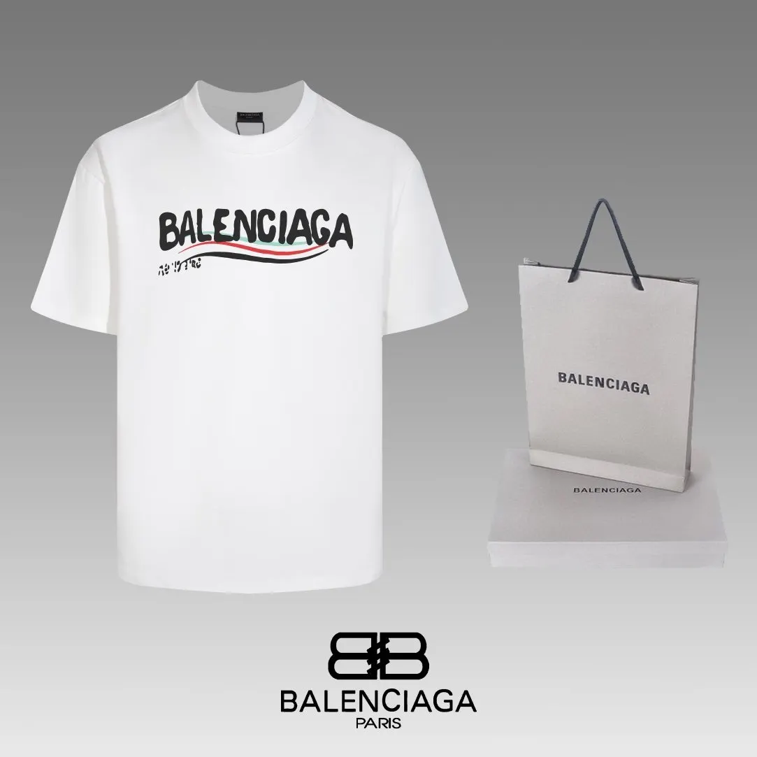 Balenciaga Black Short Sleeve T-Shirt Loose Casual