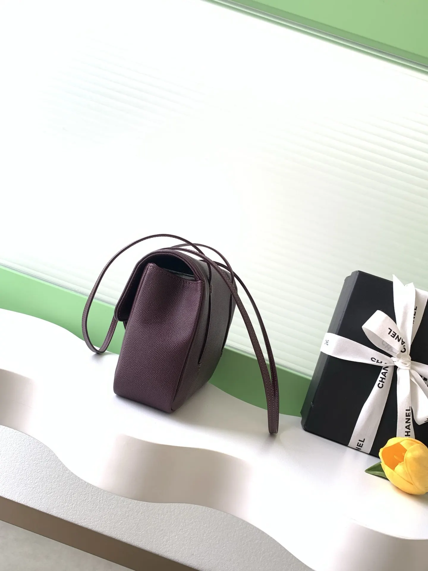 牛皮 Preppy Coco 荔枝纹牛皮材 斜背包 輕便斜挎款