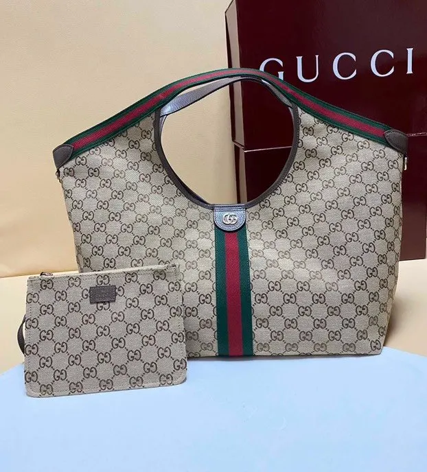 Gucci 帆布 Giglio托特包 ▫ 尺寸 大容量托特款