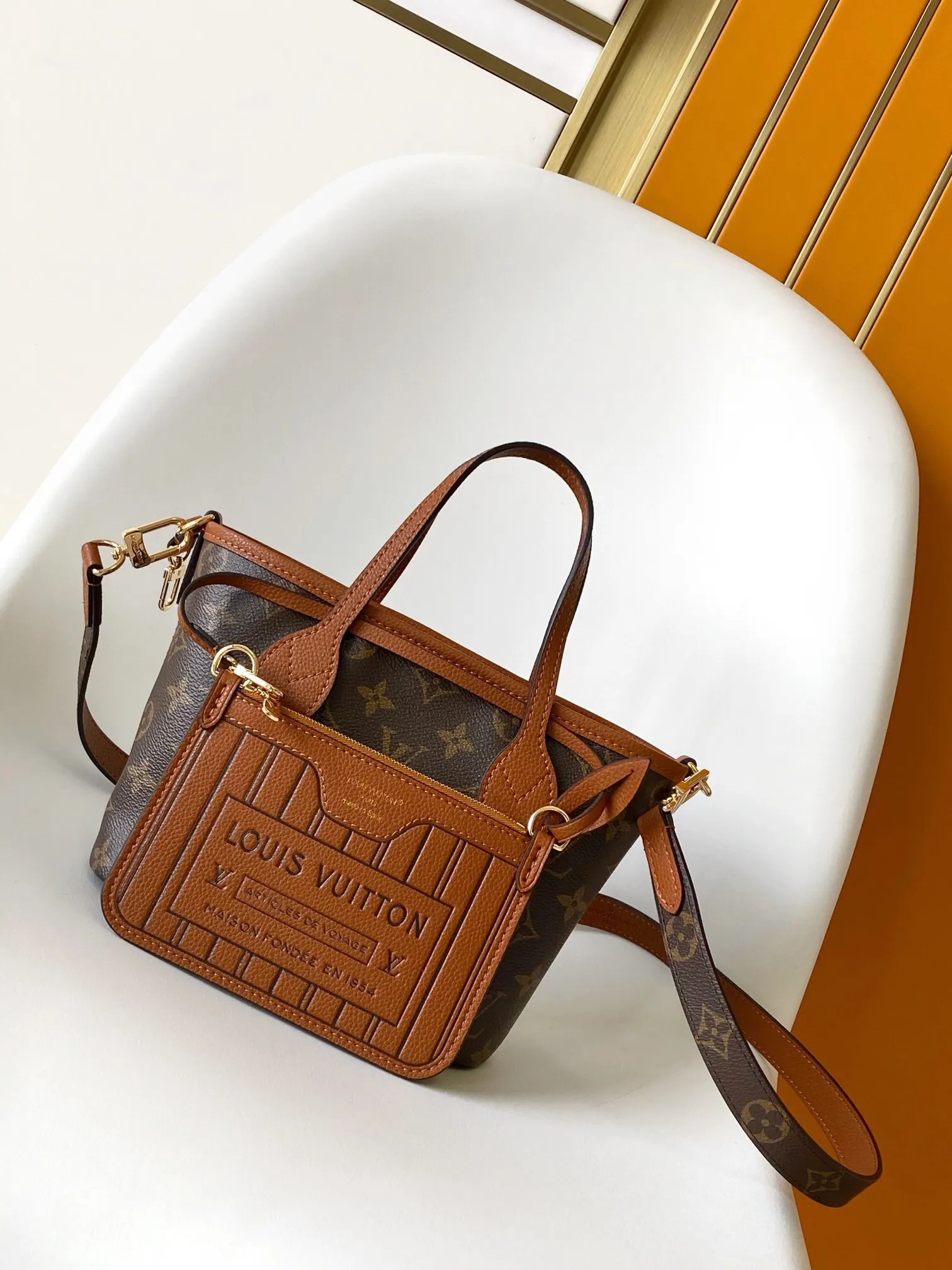 LV Neverfull 黑灰配色 托特包 大容量通勤款