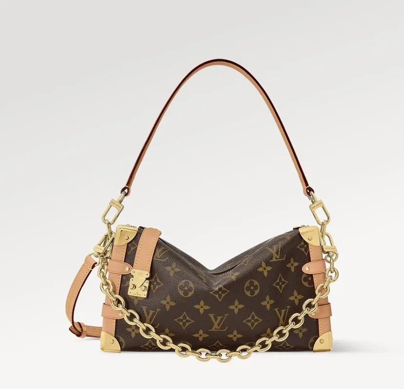 LV 帆布 Side Trunk 手袋以修长 行李箱 旅行拉杆款 轻便出行款