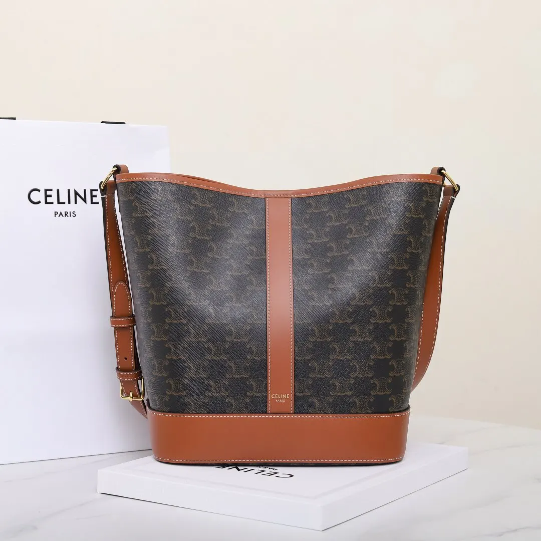 Monogram Bucket Bag Casual Leather