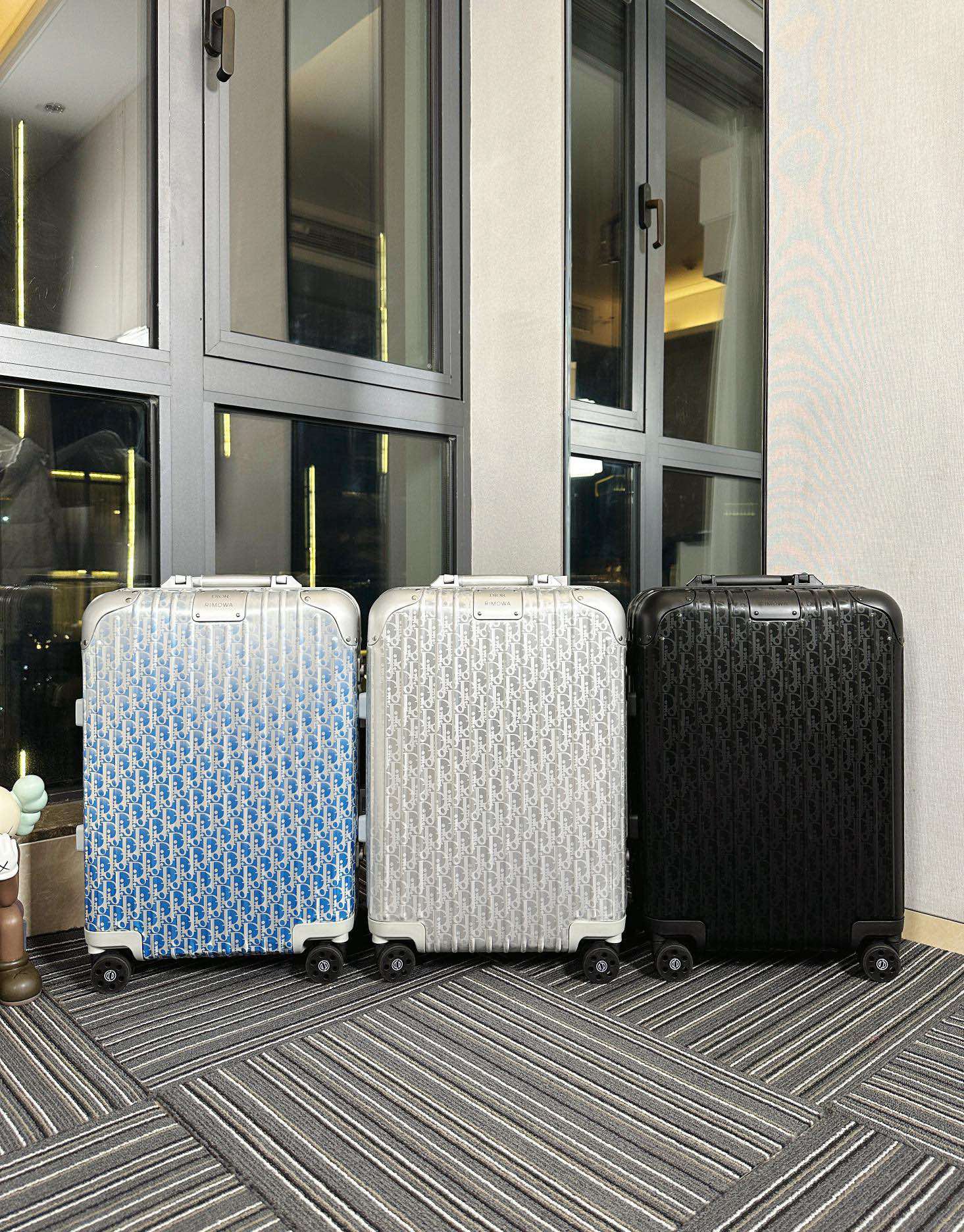 Dior 黑色 藍色 寸登机箱 行李箱 旅行拉杆款 輕便出行款