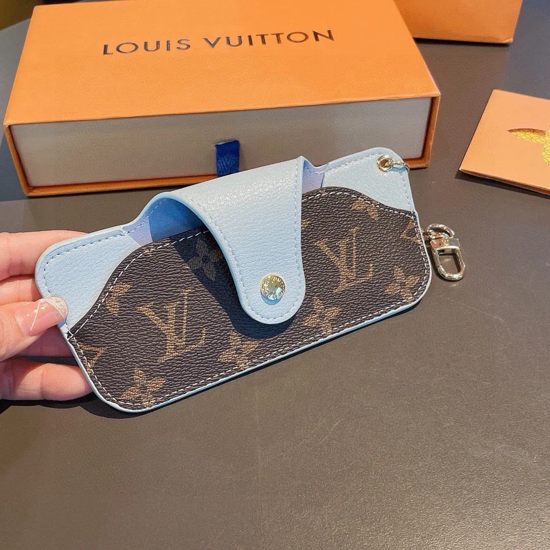 LV 藍色信封包 鏈條手拿款