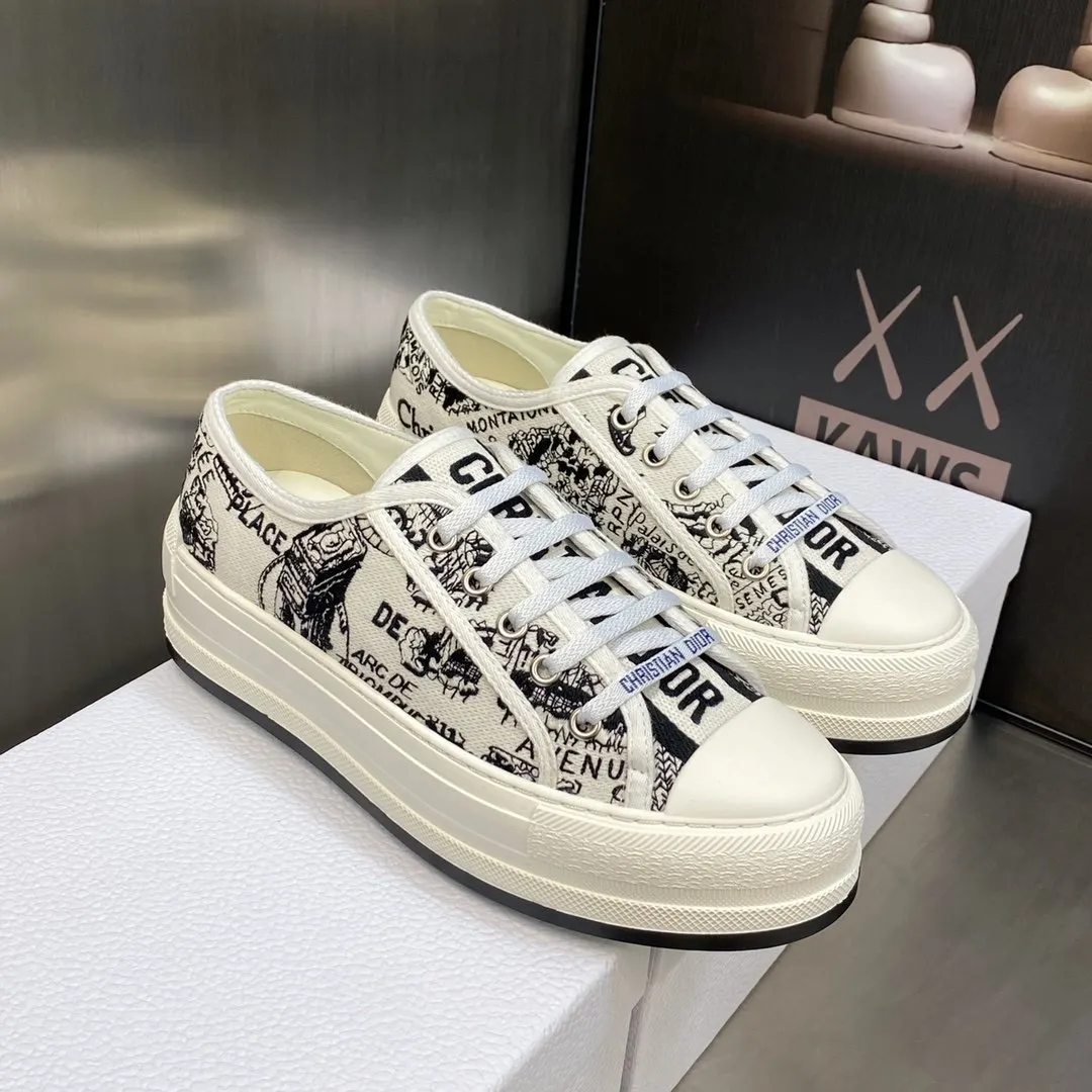 Dior 厚底 拼色 運動鞋 休閒百搭款
