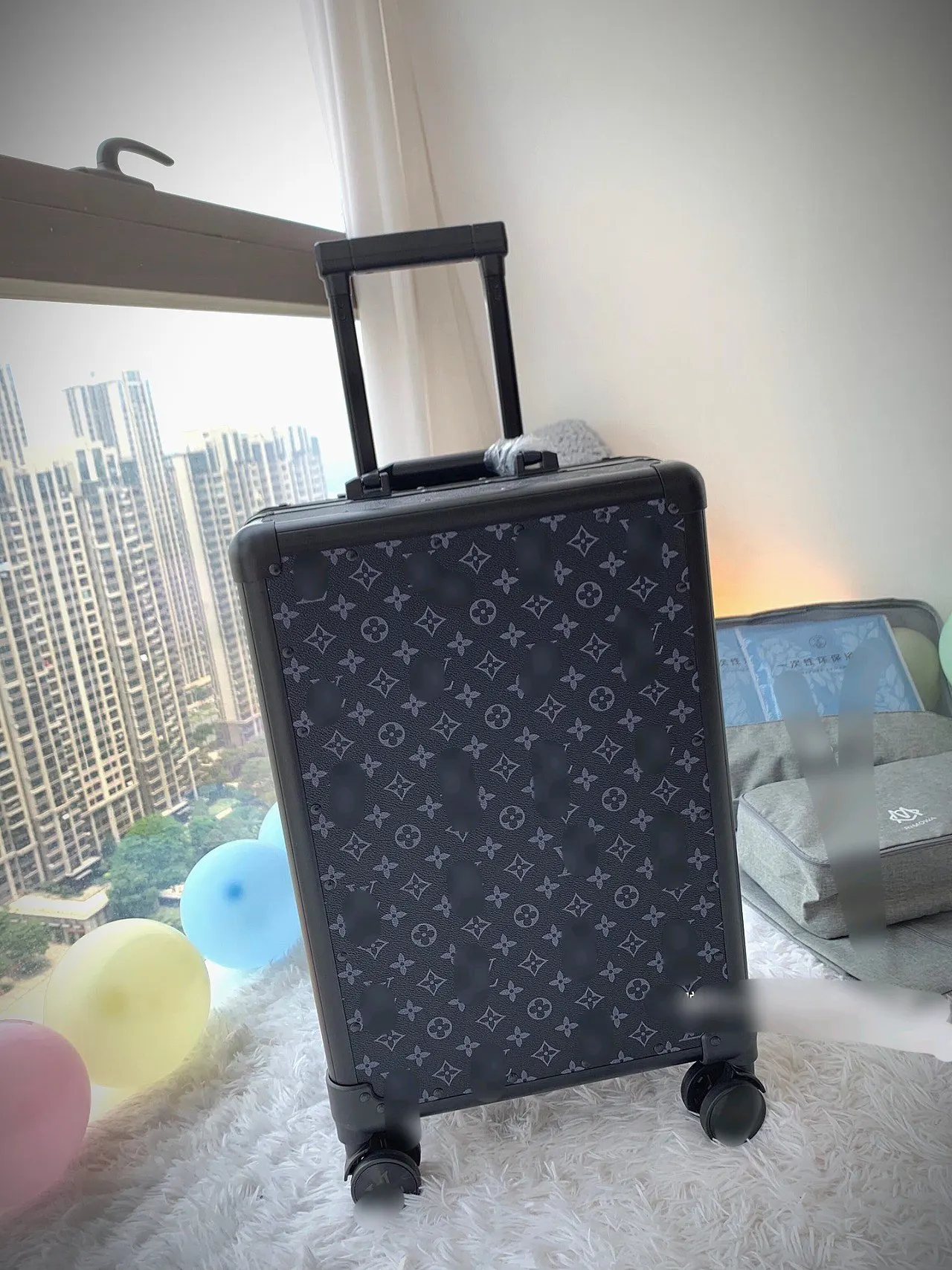 黑色 老花 驴行李箱 拉杆箱 時尚新宠 復古形的拉箱 旅行拉杆款 輕便出行款