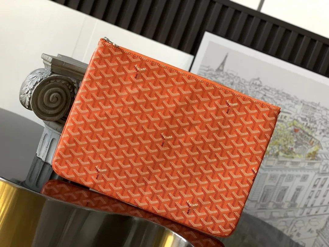 Goyard 橙色 鼎鼎戈雅 手拿包 精致手拿款