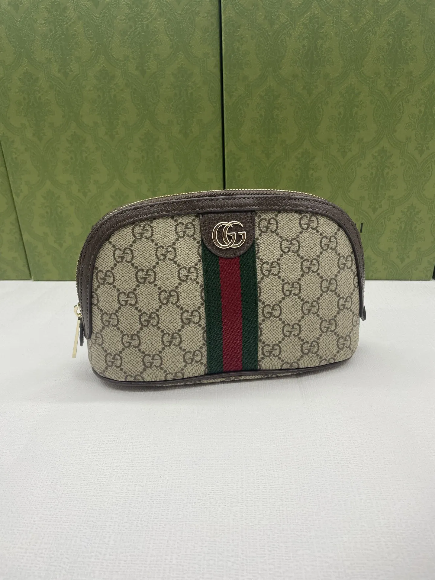 Brown Gold Cosmetic Pouch