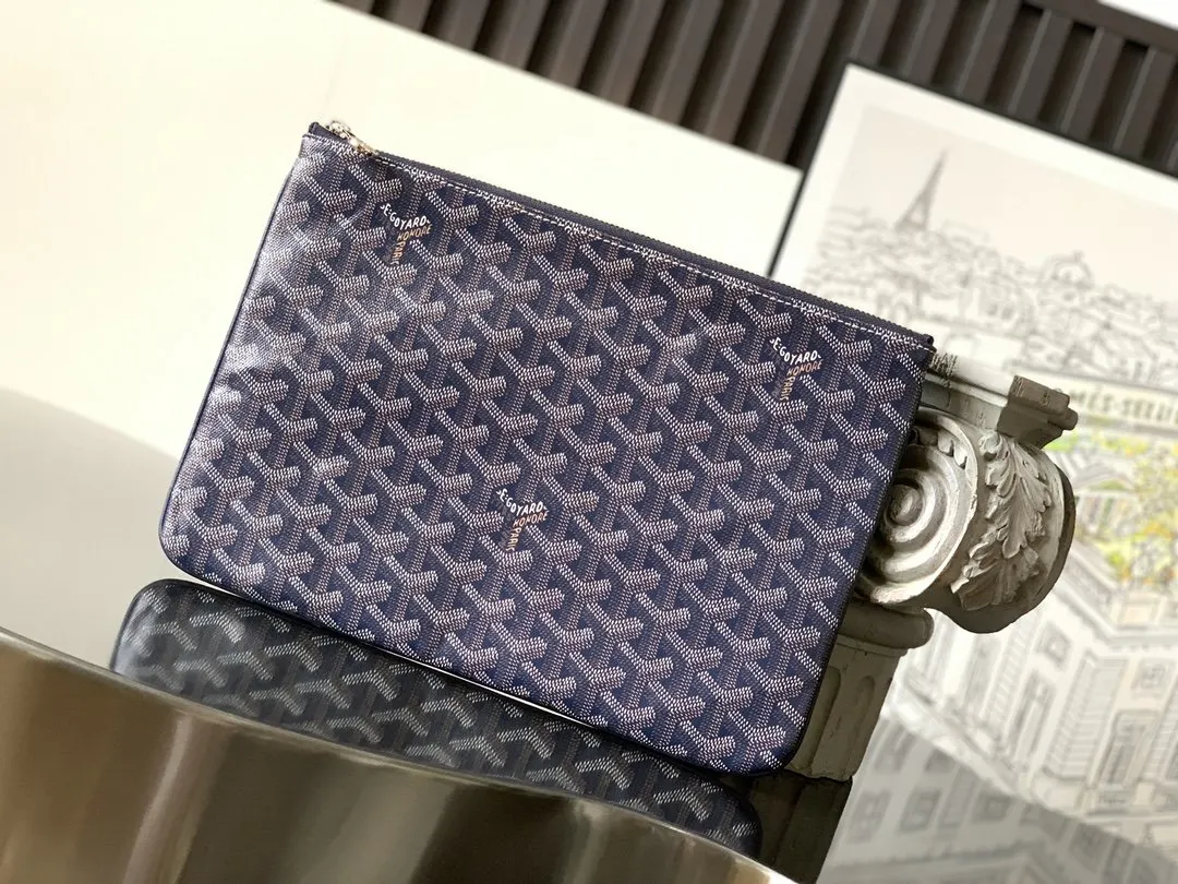 Goyard 深藍 鼎鼎戈雅 手拿包 精致手拿款