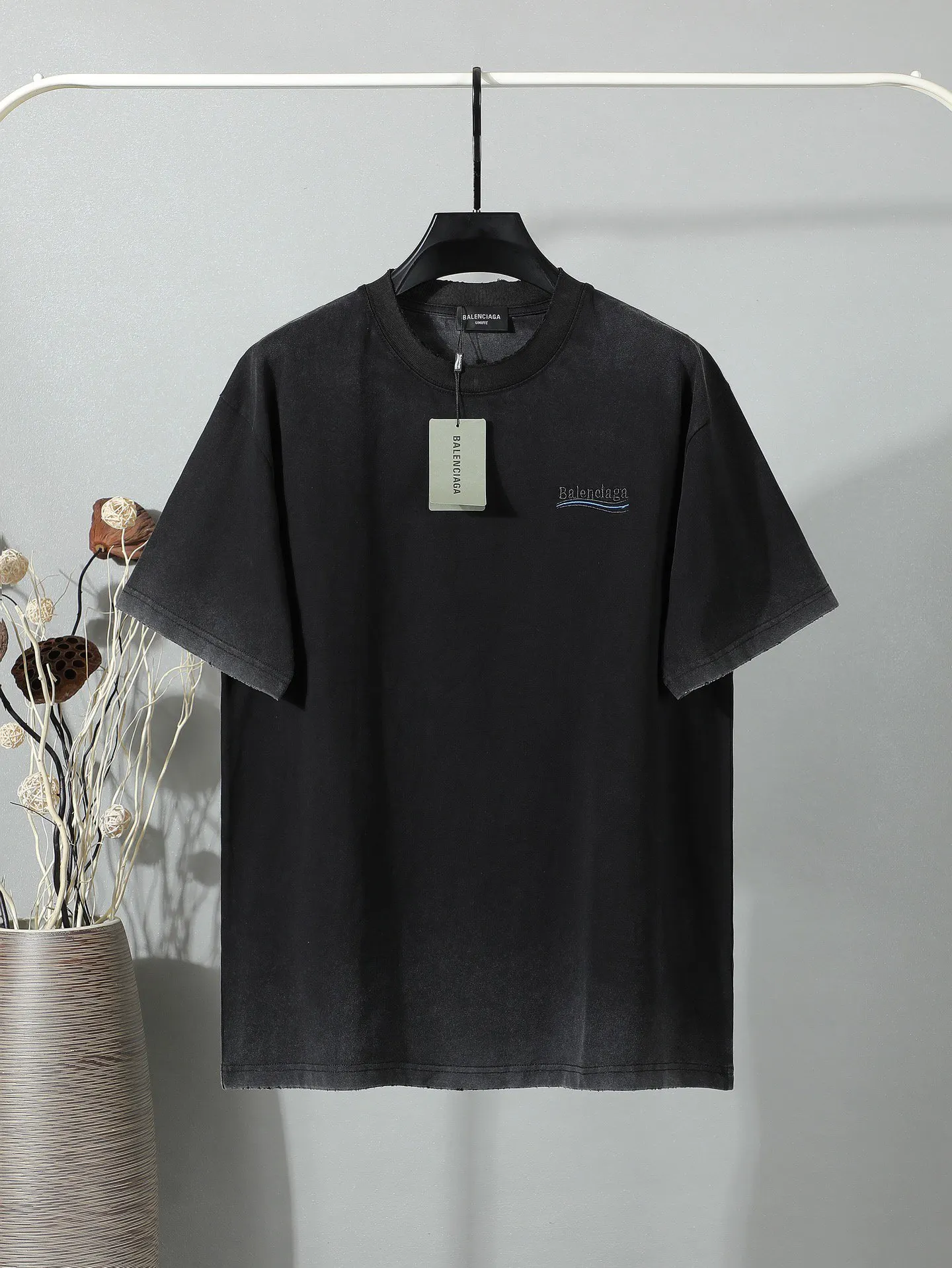 Balenciaga 26SS Logo Letter Short Sleeve T-Shirt Street Casual