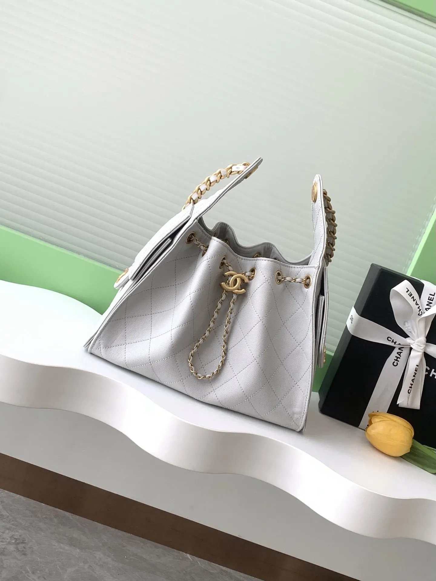 CHANEL Hobo 进口 免税 球纹皮嘻哈包 腋下包 复古腋下背款