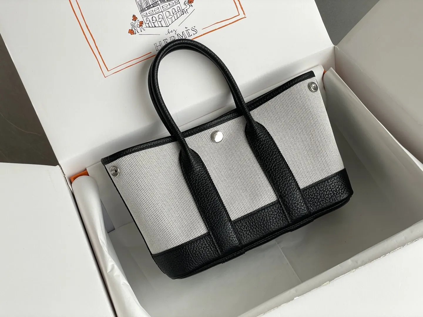 Hermes Garden Party 拼色 Togo牛皮 托特包 10cm 經典款