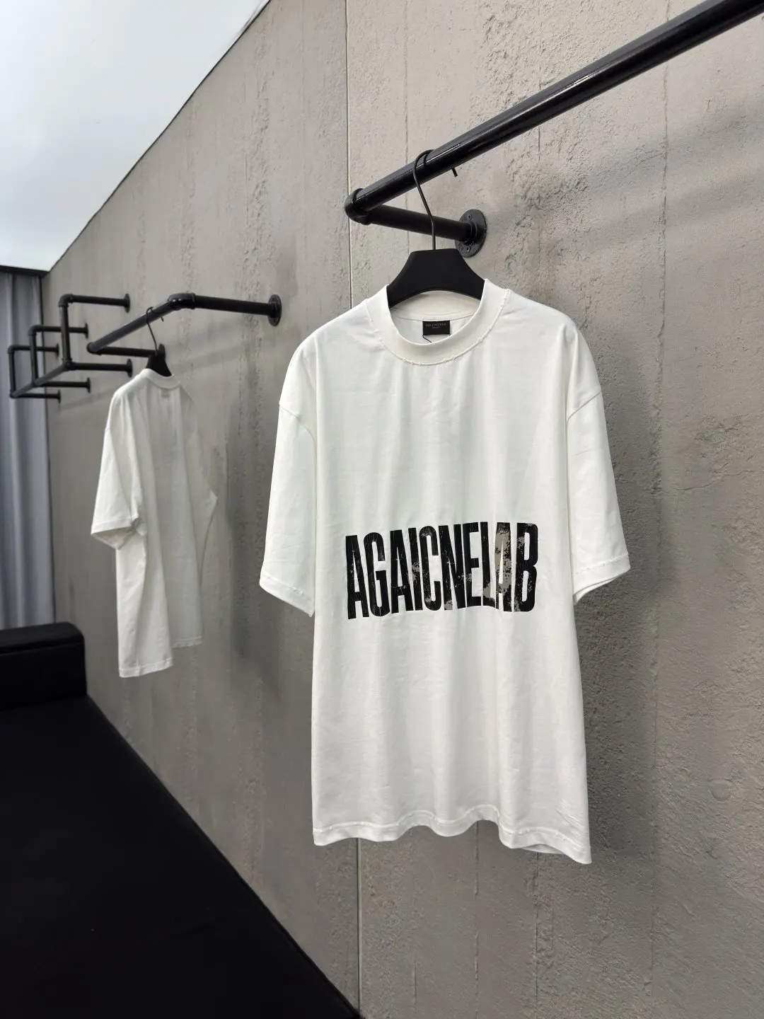 Balenciaga White Cotton Logo Short Sleeve T-Shirt Street Cas