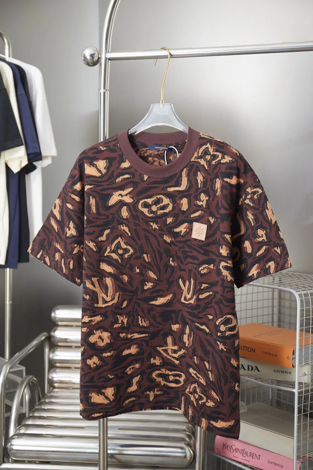 LV 26fall Winter Monogram Jacquard Knitwear Textured Knit