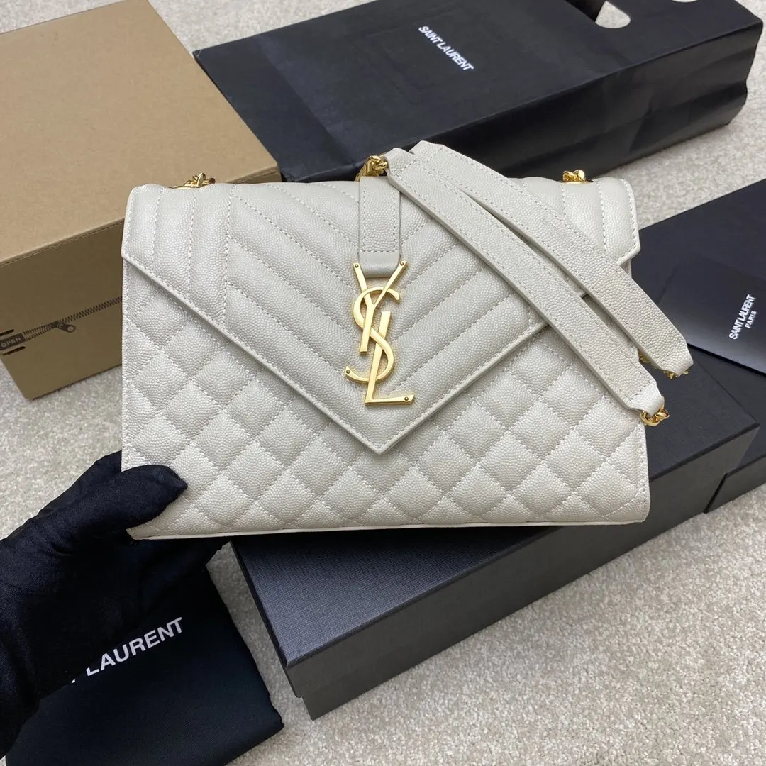 白色 牛皮 批 精品专供 白色球纹 金链 鏈條包 精致鏈條款