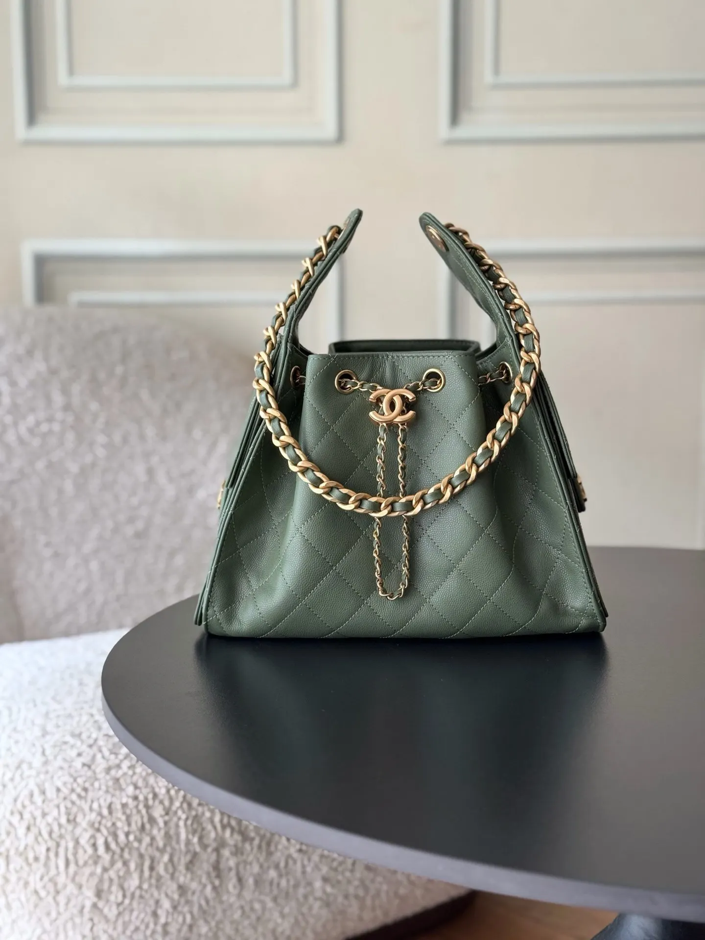 CHANEL Hobo 牛皮 腋下包 复古腋下背款