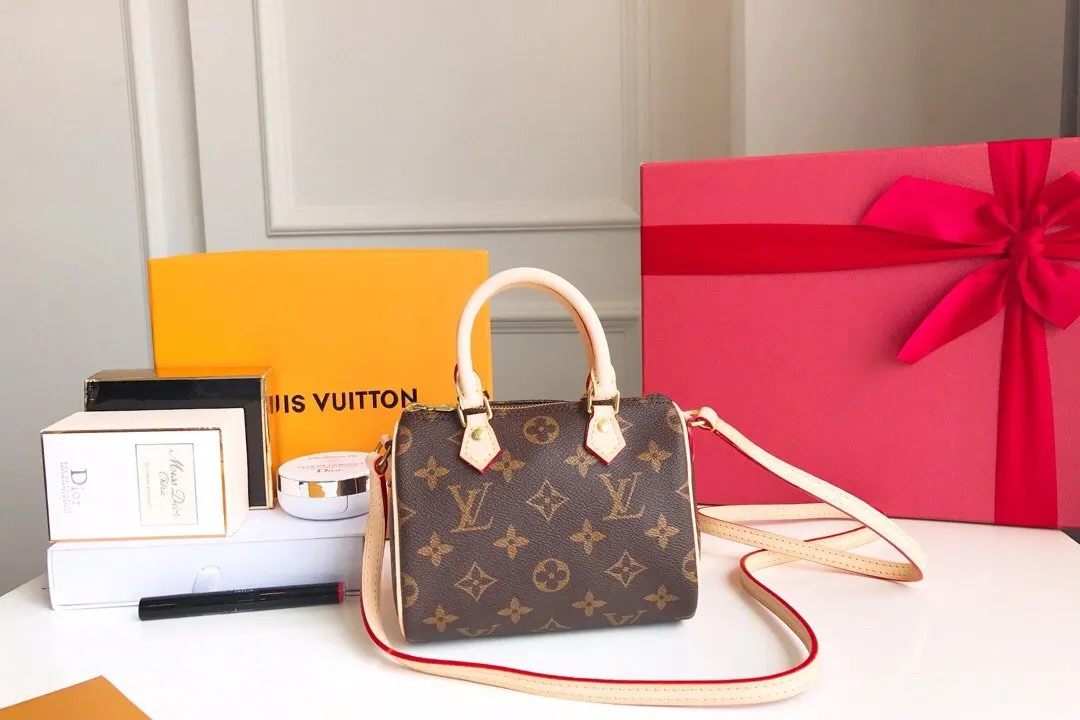 LV 老花Speedy手袋 棕色小號款