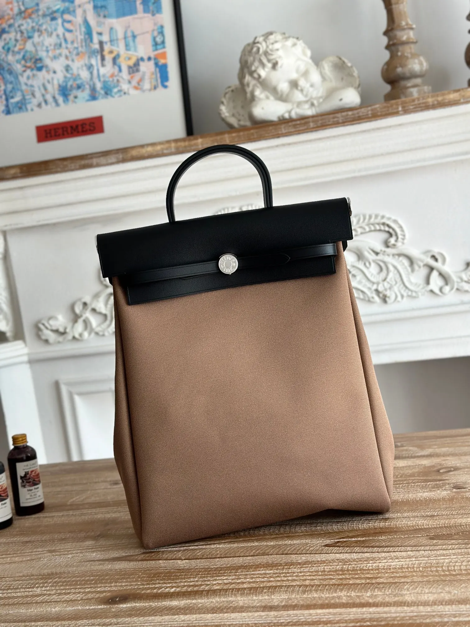Hermes Herbag 牛皮 雙肩包 轻便通勤款