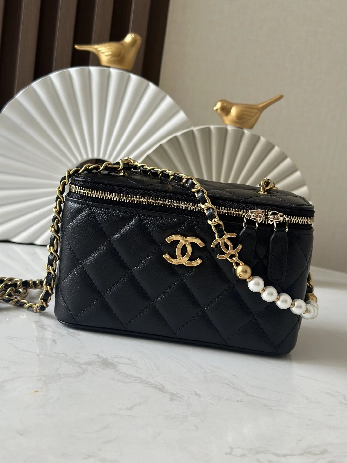 CHANEL 牛皮鏈條包 單肩斜挎