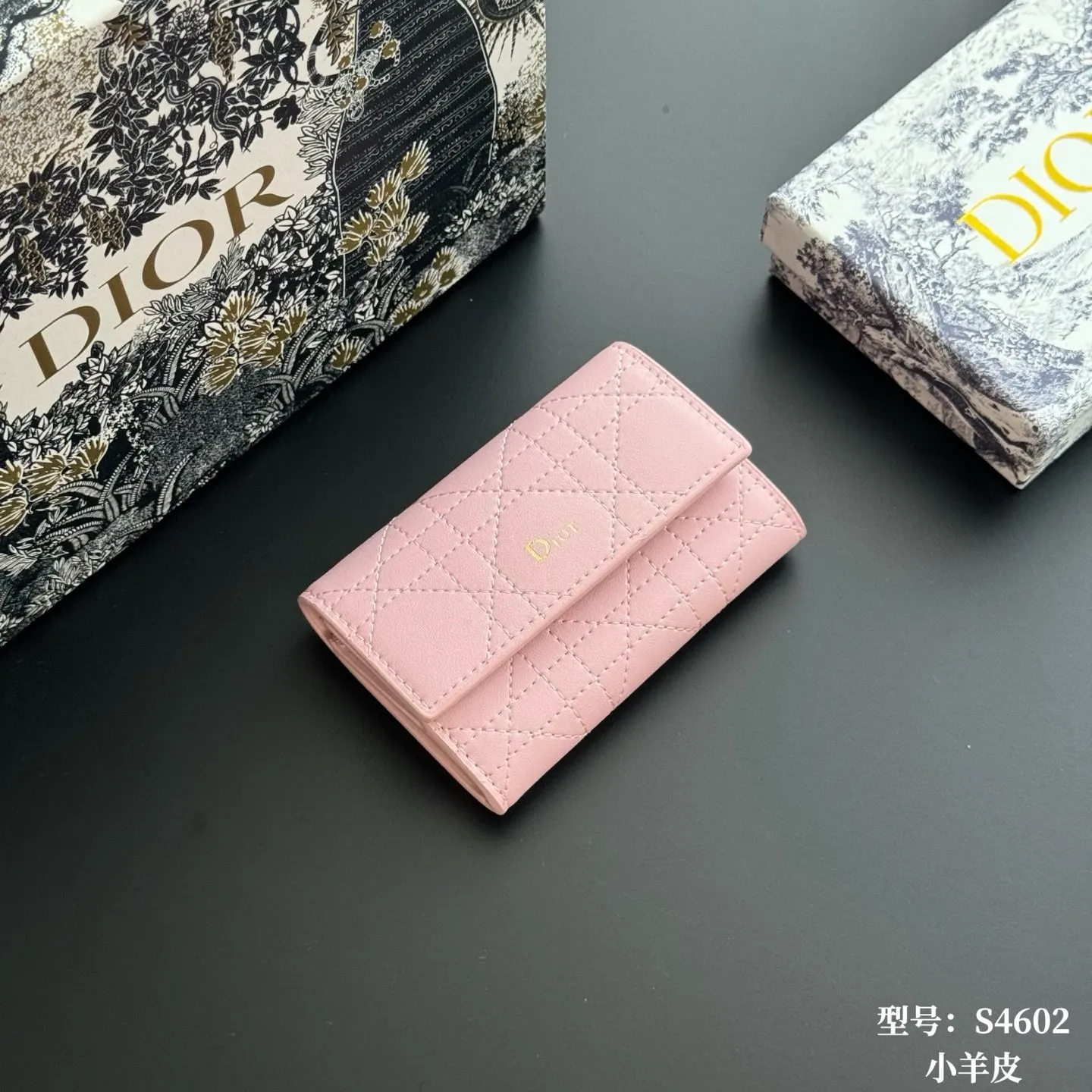 Dior Caro 牛皮錢包 精緻配飾款