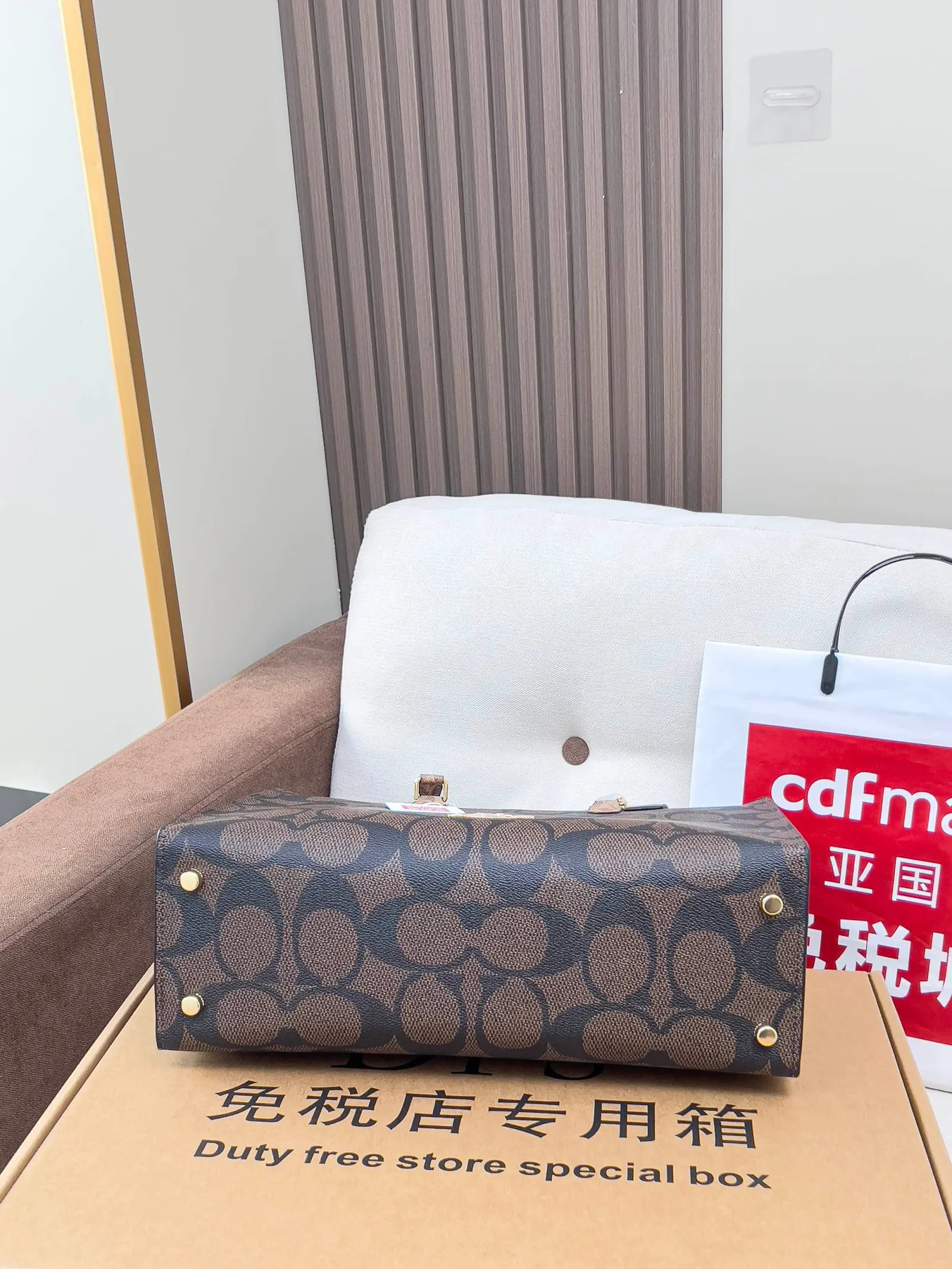 Black Monogram Tote Bag