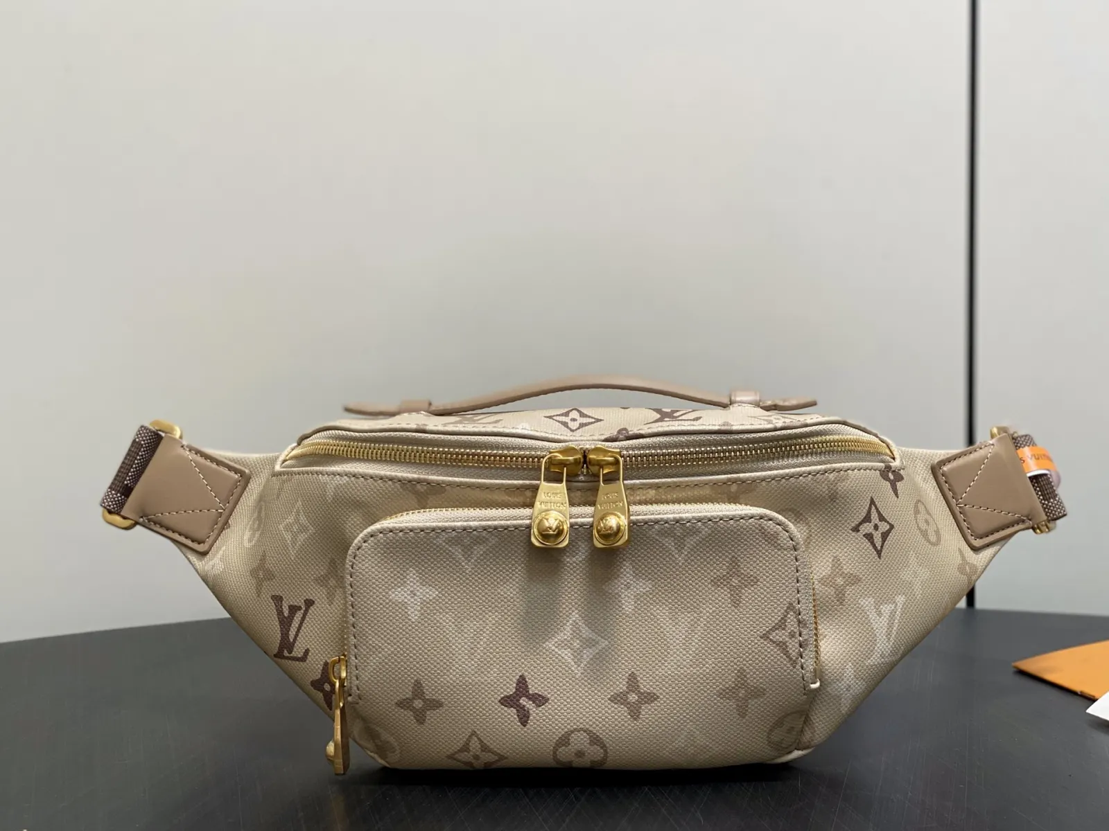 Gray Crossbody Bag Lightweight Canvas